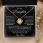 To My Daughter From Dad - Straighten Your Crown - Love Knot Necklace