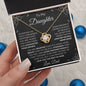 To My Daughter From Dad - Straighten Your Crown - Love Knot Necklace