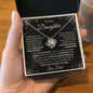 To My Daughter From Dad - Straighten Your Crown - Love Knot Necklace