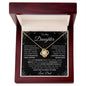 To My Daughter From Dad - Straighten Your Crown - Love Knot Necklace