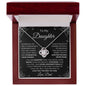 To My Daughter From Dad - Straighten Your Crown - Love Knot Necklace