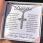 To My Daughter- Faith Cross Necklace