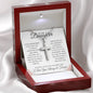 To My Daughter- Faith Cross Necklace