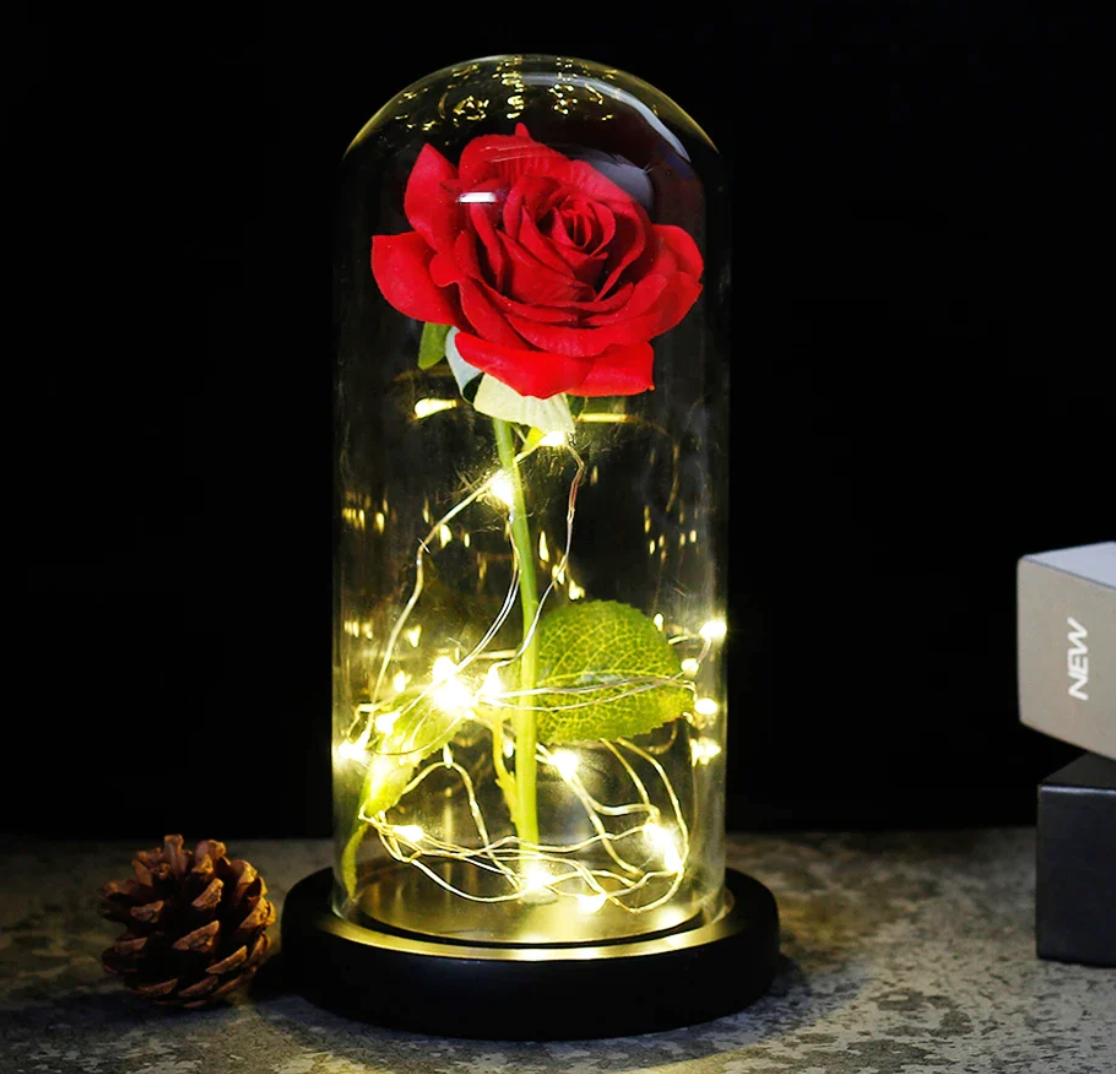 Eternal Enchantment - Illuminated Galaxy Rose