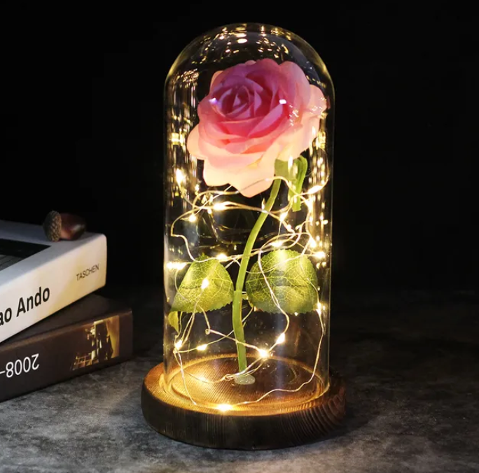 Eternal Enchantment - Illuminated Galaxy Rose