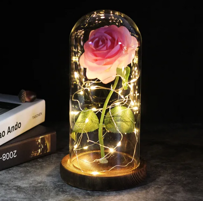 Eternal Enchantment - Illuminated Galaxy Rose