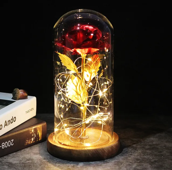Eternal Enchantment - Illuminated Galaxy Rose