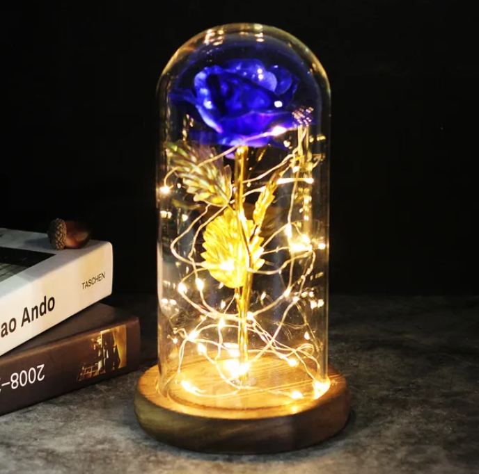 Eternal Enchantment - Illuminated Galaxy Rose