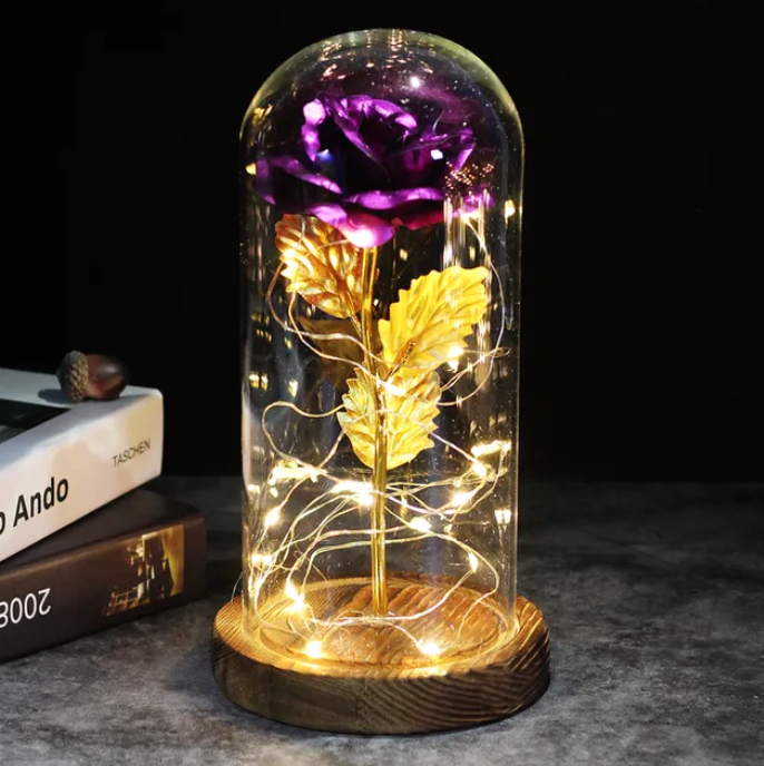 Eternal Enchantment - Illuminated Galaxy Rose