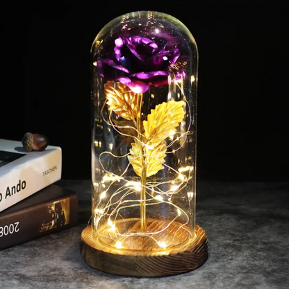 Eternal Enchantment - Illuminated Galaxy Rose