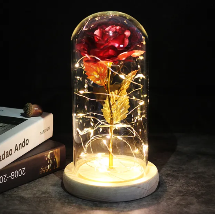 Eternal Enchantment - Illuminated Galaxy Rose