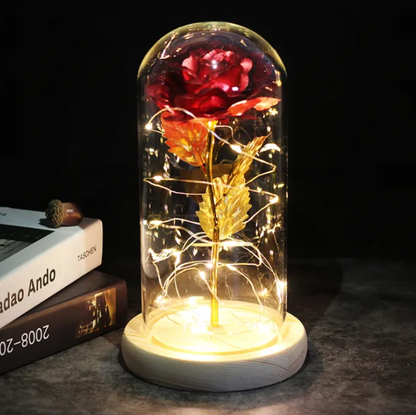 Eternal Enchantment - Illuminated Galaxy Rose