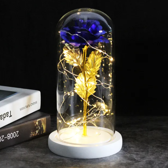 Eternal Enchantment - Illuminated Galaxy Rose