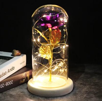 Eternal Enchantment - Illuminated Galaxy Rose