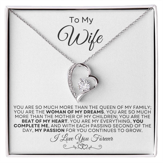 To My Wife - You Are My Everything - Forever Love Heart Necklace