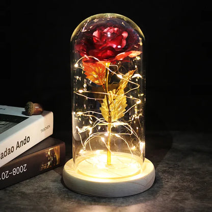 Eternal Enchantment - Illuminated Galaxy Rose