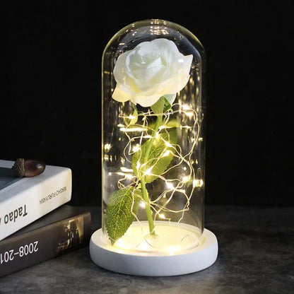 Eternal Enchantment - Illuminated Galaxy Rose