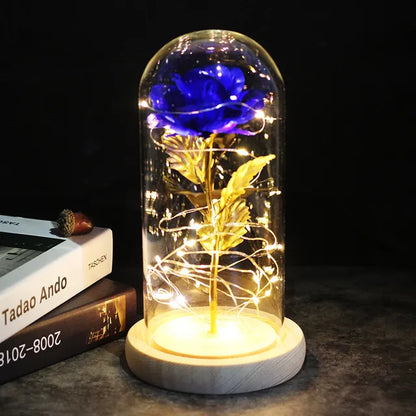 Eternal Enchantment - Illuminated Galaxy Rose