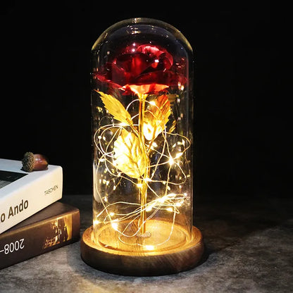 Eternal Enchantment - Illuminated Galaxy Rose
