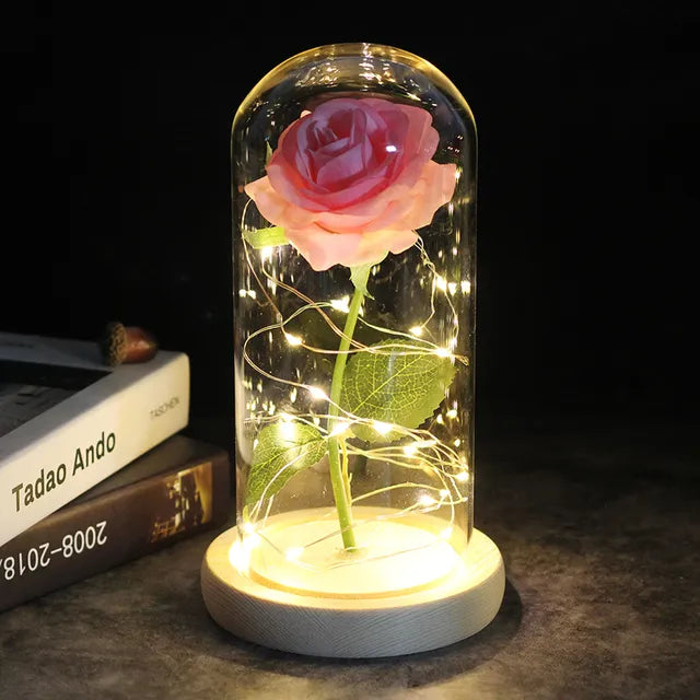 Eternal Enchantment - Illuminated Galaxy Rose