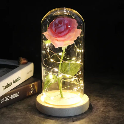 Eternal Enchantment - Illuminated Galaxy Rose