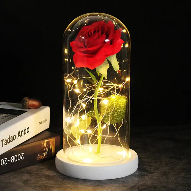 Eternal Enchantment - Illuminated Galaxy Rose