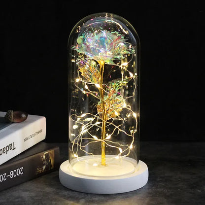 Eternal Enchantment - Illuminated Galaxy Rose