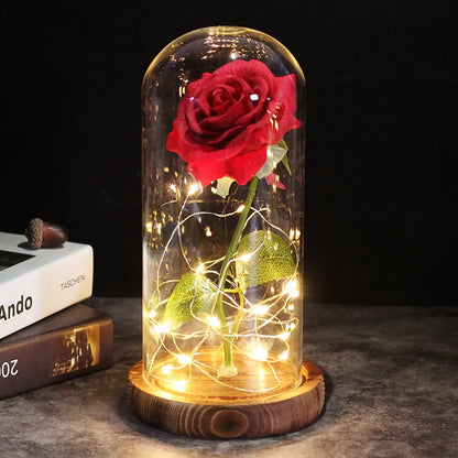 Eternal Enchantment - Illuminated Galaxy Rose