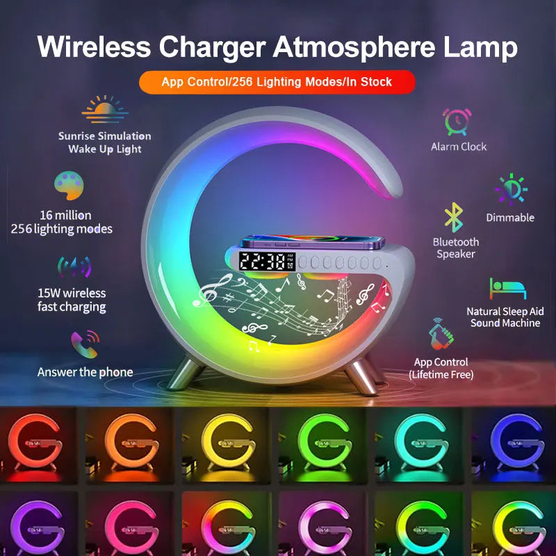 HarmonyHub Illuminated Multipurpose Bluetooth Phone Charger Station HarmonyHub Illuminated Multipurpose Bluetooth Phone Charger Station