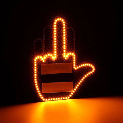 Middle Finger Gesture - Auto Light Accessory - Gag Gift